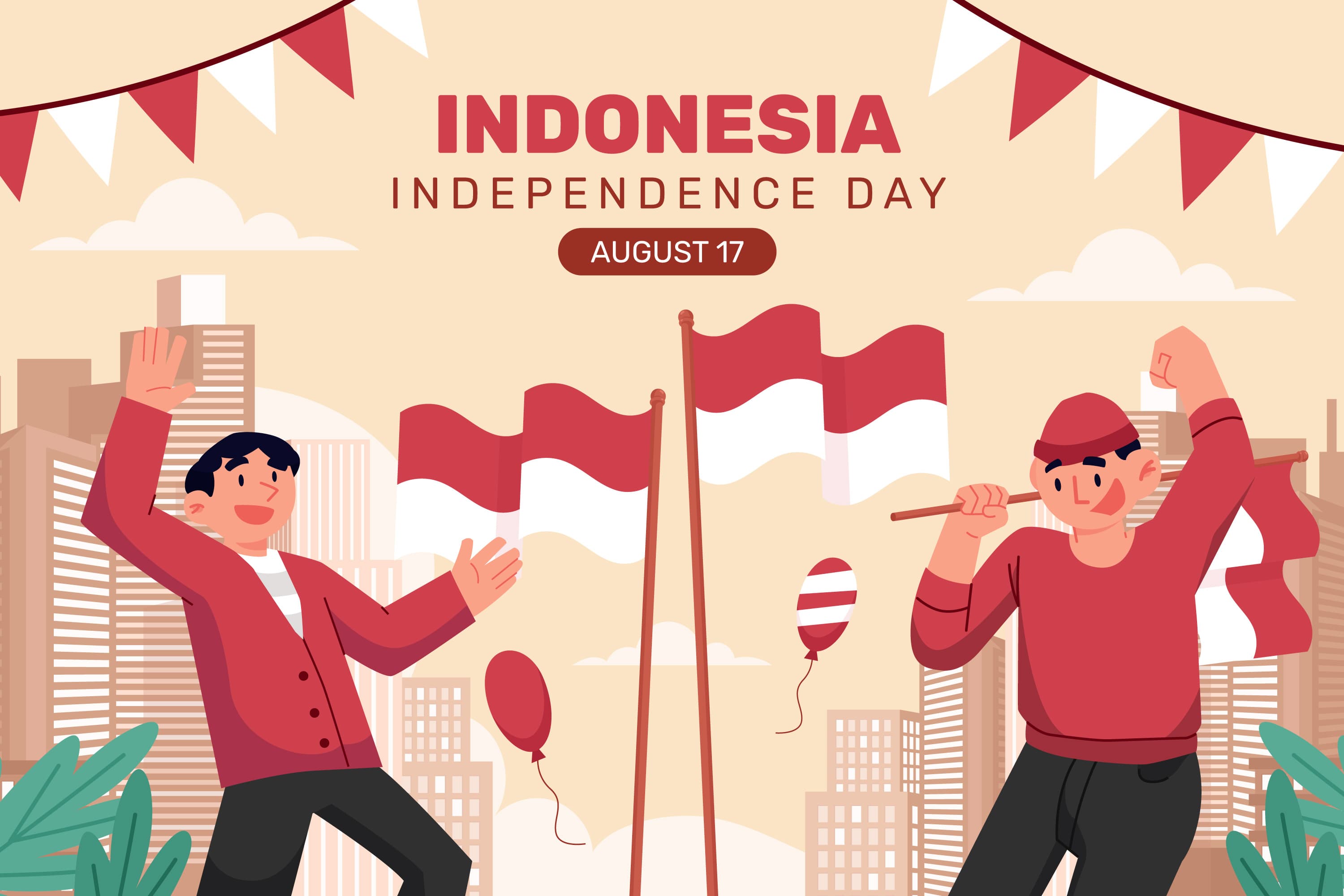 Ilustrasi perayaan Hari Kemerdekaan Indonesia